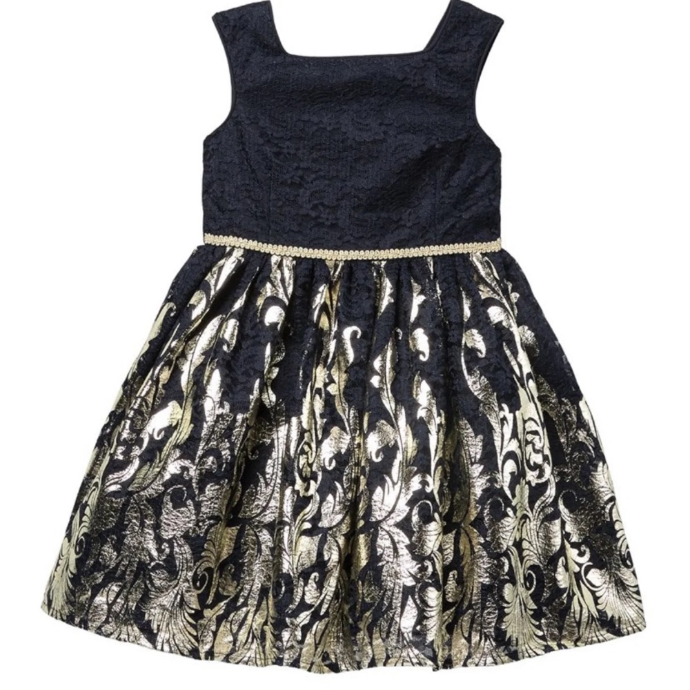 NWT Laura Ashley Lace Gold Dress